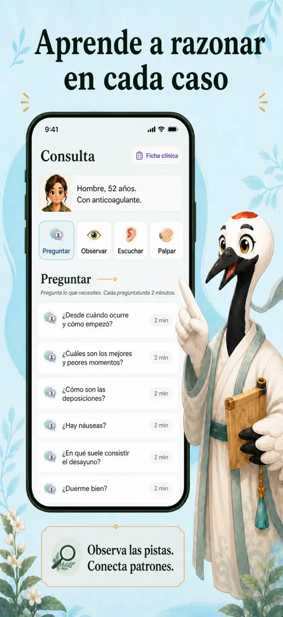 Captura de la app: Supuestos prácticos: razona cada caso