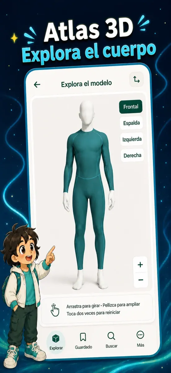 Captura de la app: Atlas 3D: explora el cuerpo